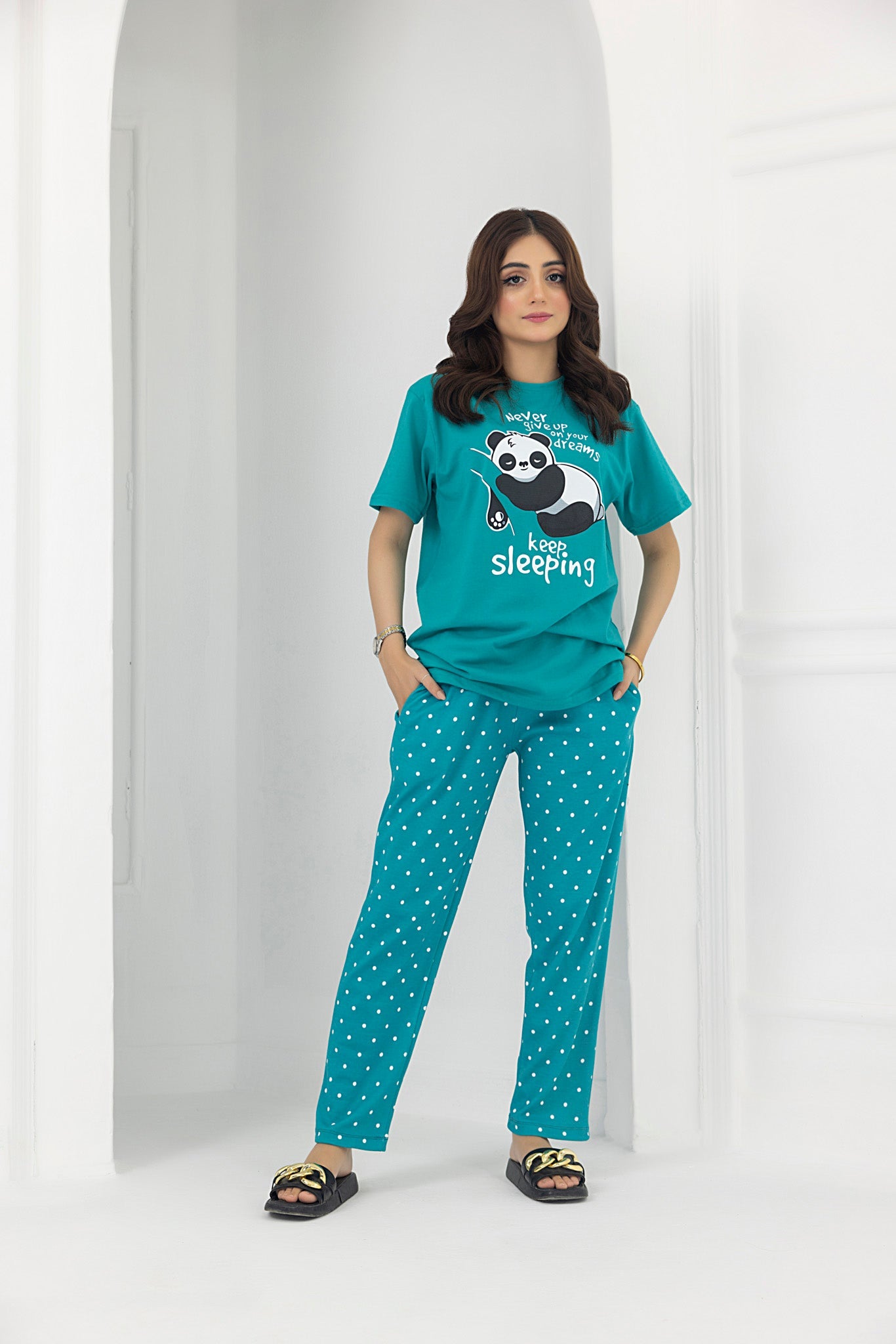 Keep Sleeping Printed Women Pj Set