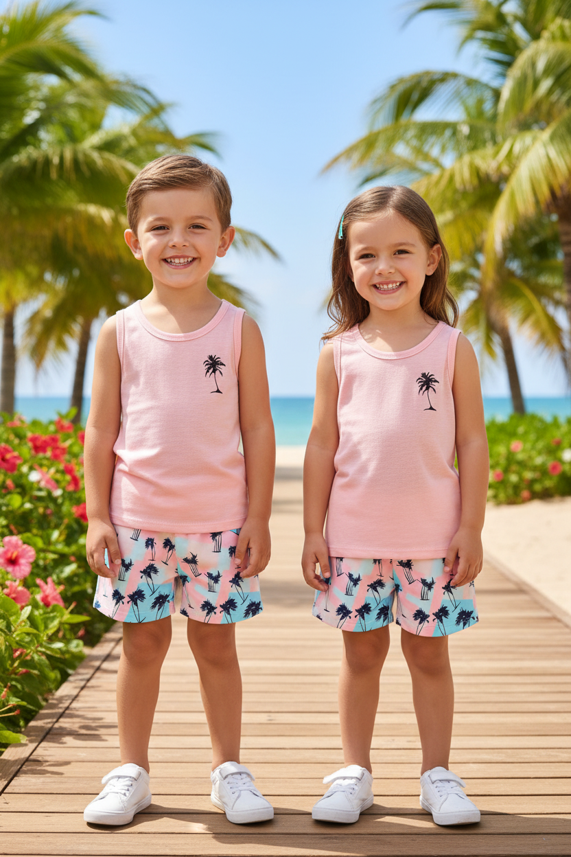 Coconut Tree Printed Short Set