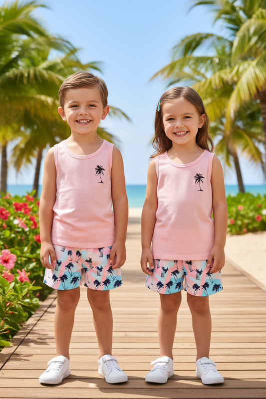 Coconut Tree Printed Short Set