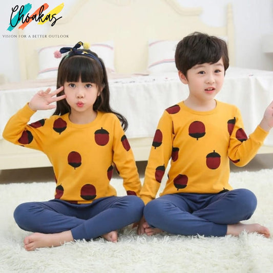 Yellow Strawberry Printed Kids Wear - choakas