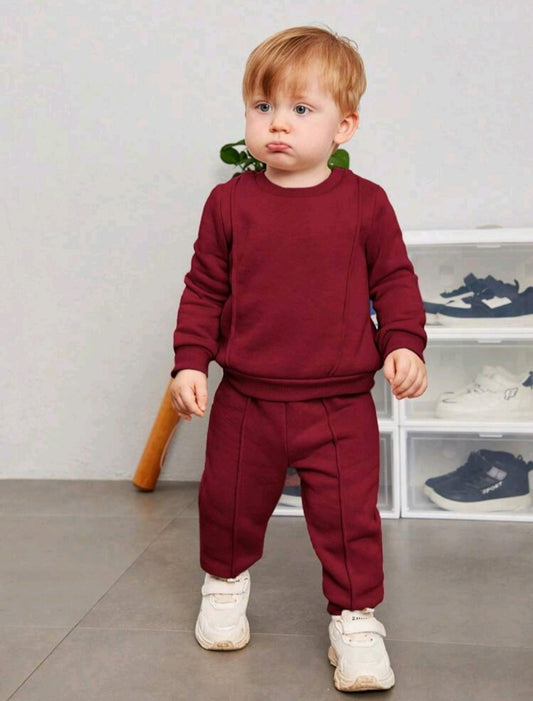 MAROON WINTER KIDS SWEAT SUIT