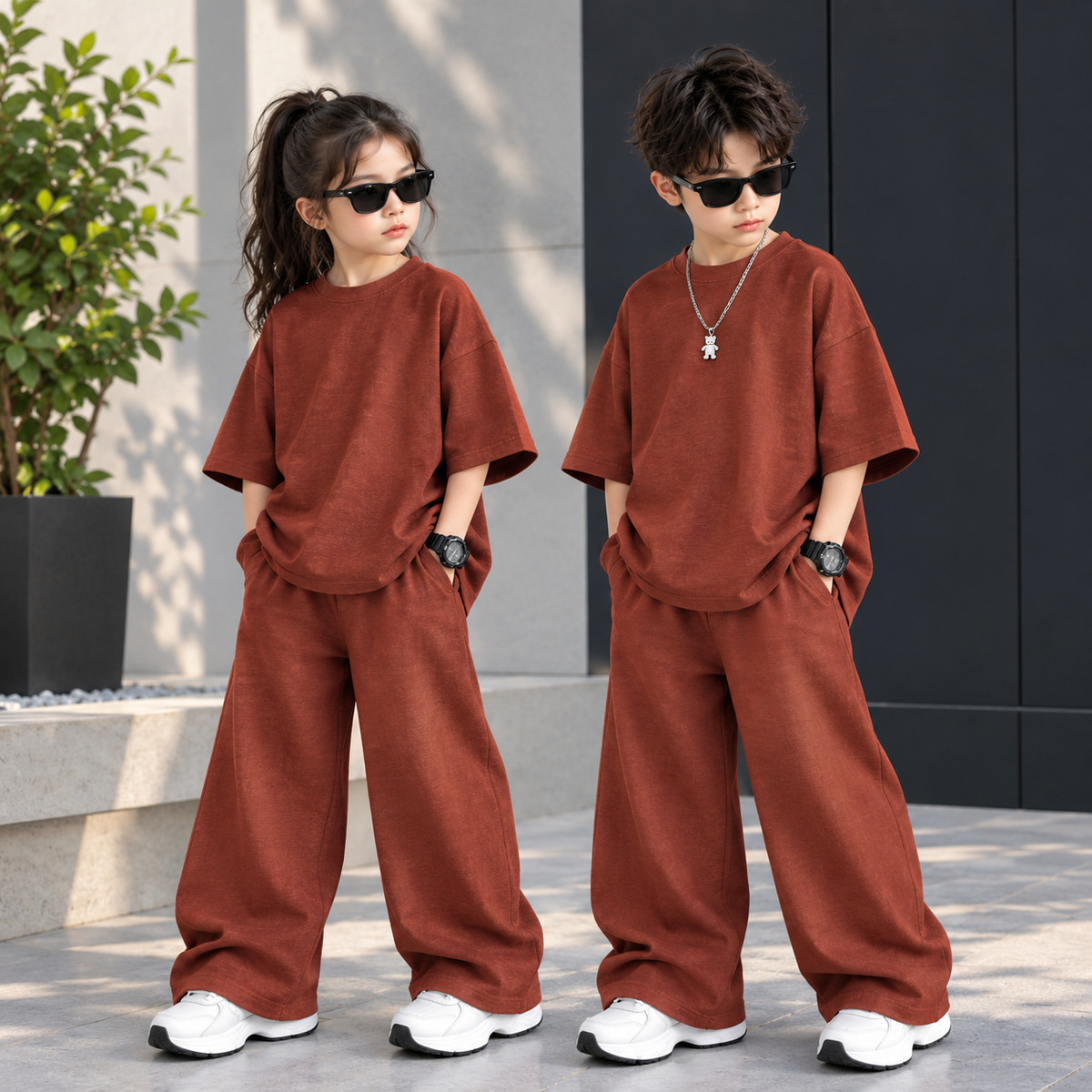 Rust Baggy Style Kids Wear