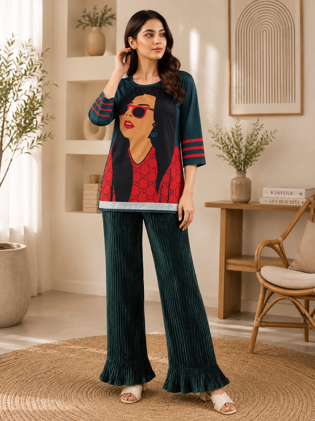 Green Luxury Women Co ord Set