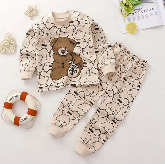 SKIN BEAR PRINTED FULL SLEEVE PJ SET