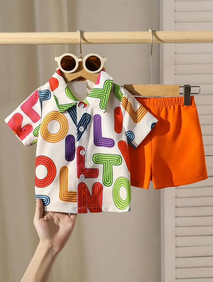 Alphabet Printed Half Sleeve Kids Wear