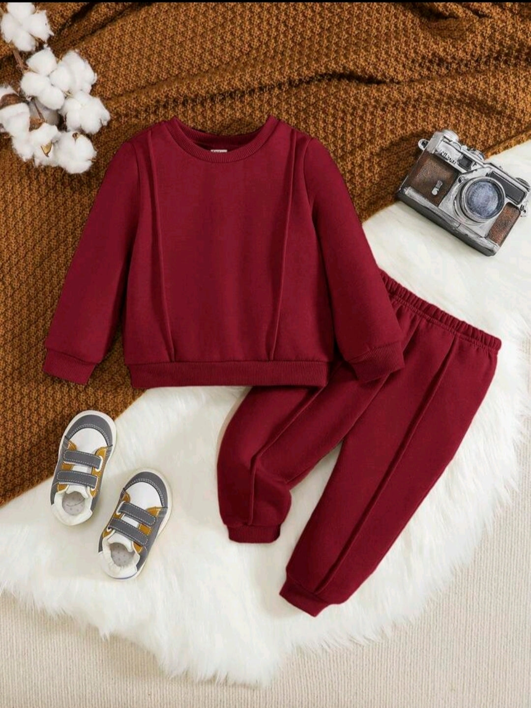 MAROON WINTER KIDS SWEAT SUIT