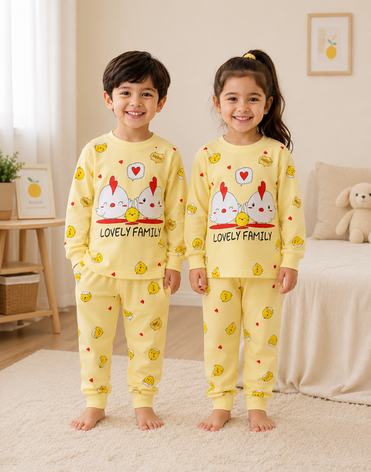 Lovely Family Printed Full Sleeves Kids Wear