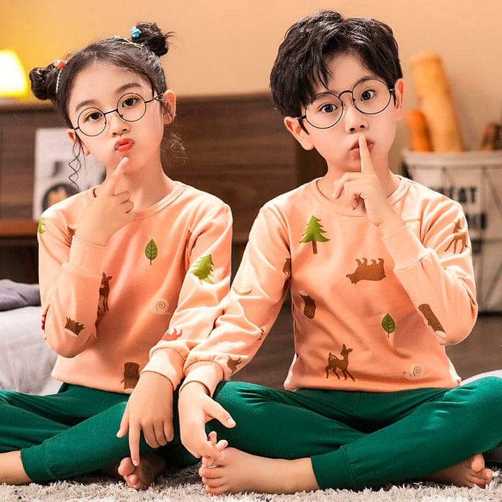 Bear And Tree Printed Kids Wear