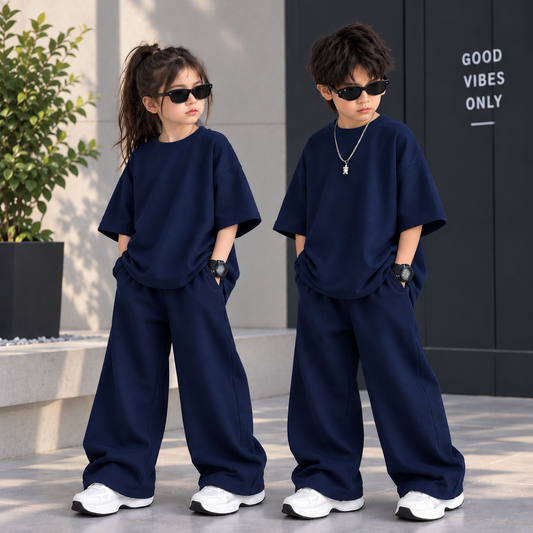 Navy Blue Baggy Style Kids Wear